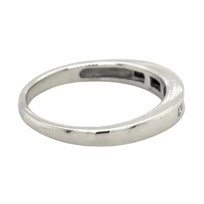 3mm 14k White Gold 1/3ctw Diamond Size 8 Band Ring 3.0g