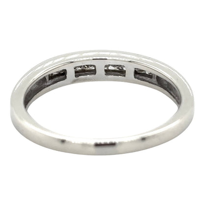 3mm 14k White Gold 1/3ctw Diamond Size 8 Band Ring 3.0g