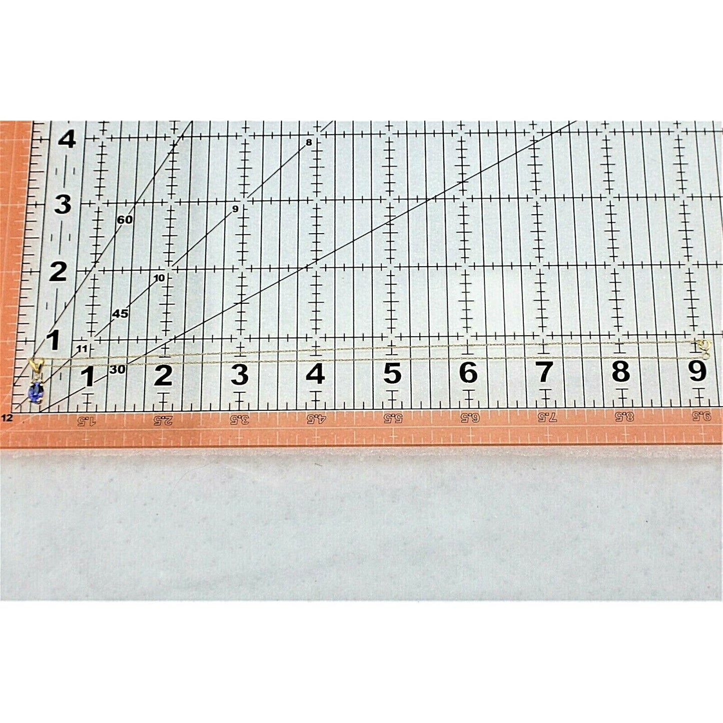 .75Ct Tanzanite & Diamond Pendant 18in Chain Solid 14k Yellow Gold 1.3g