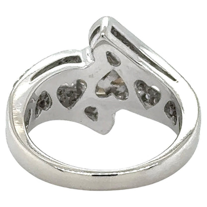 8mm Pearl & 1/3ctw Diamond 14k White Gold Ring 6.4g Size 6.25