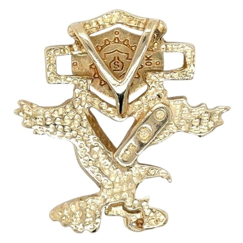 10k Yellow Gold Eagle Harley-Davidson Motor Cycles Pendant 3.2g