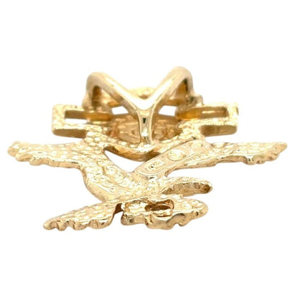 10k Yellow Gold Eagle Harley-Davidson Motor Cycles Pendant 3.2g