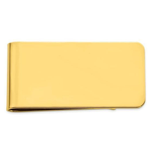 Gold-Plated Polished Rectangle Money Clip By Kelly Waters - Sleek & Durable