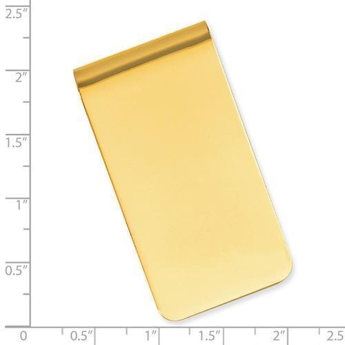 Gold-Plated Polished Rectangle Money Clip By Kelly Waters - Sleek & Durable