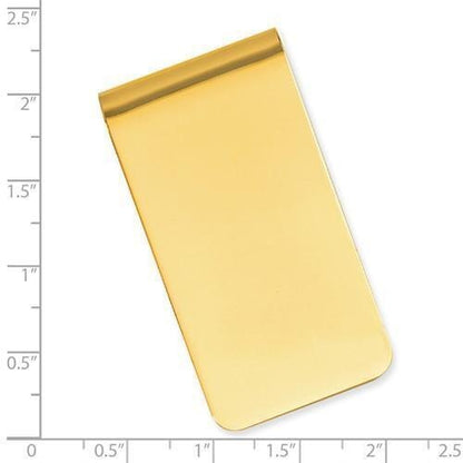 Gold-Plated Polished Rectangle Money Clip By Kelly Waters - Sleek & Durable