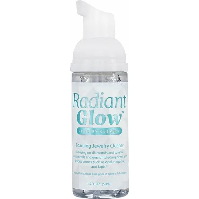 Radiant Glow Foaming Jewelry Cleaner 1.7 Fl Oz Biodegradable & Non-Toxic Formula For Most Jewelry