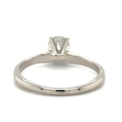14K White Gold Diamond Solitaire Engagement Ring  .40ctw Size 4.75
