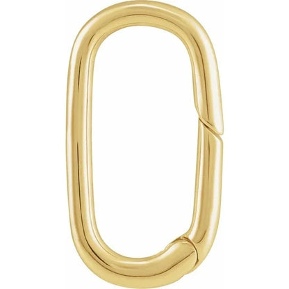 18K Yellow Gold-Plated Hinged Charm Bail 20x8.5mm