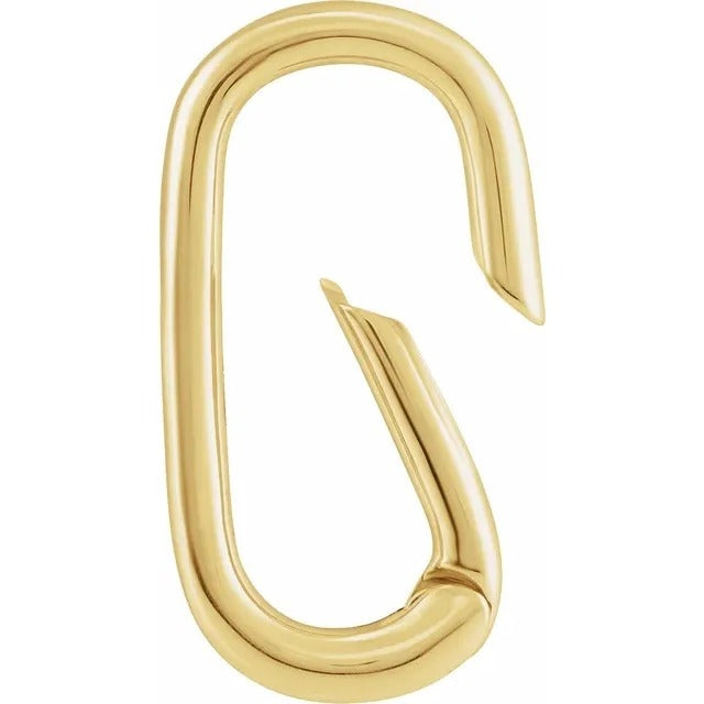 18K Yellow Gold-Plated Hinged Charm Bail 20x8.5mm