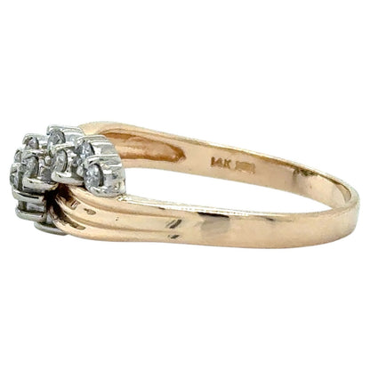 3/8ctw Diamond Cluster 14k Yellow Gold Ring 4.4g Size 9.5 (I1-3,G-I)