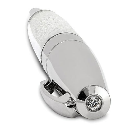 Luxury Silver Crystal Ballpoint Pen With Diamond Accent