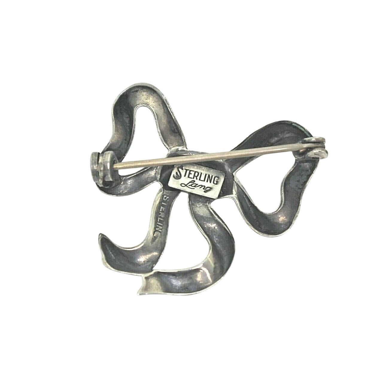 Vintage Bow Pin .925 Sterling Silver 4.3 G By Lang