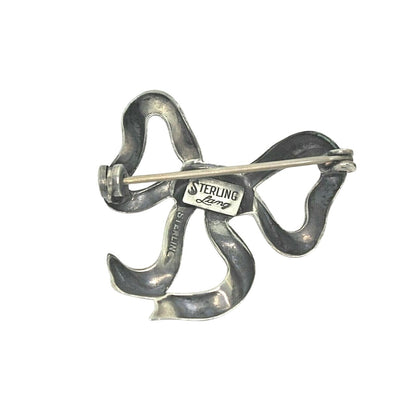 Vintage Bow Pin .925 Sterling Silver 4.3 G By Lang