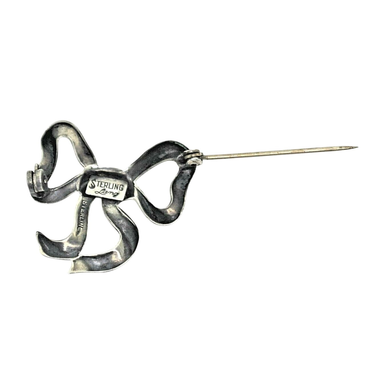 Vintage Bow Pin .925 Sterling Silver 4.3 G By Lang