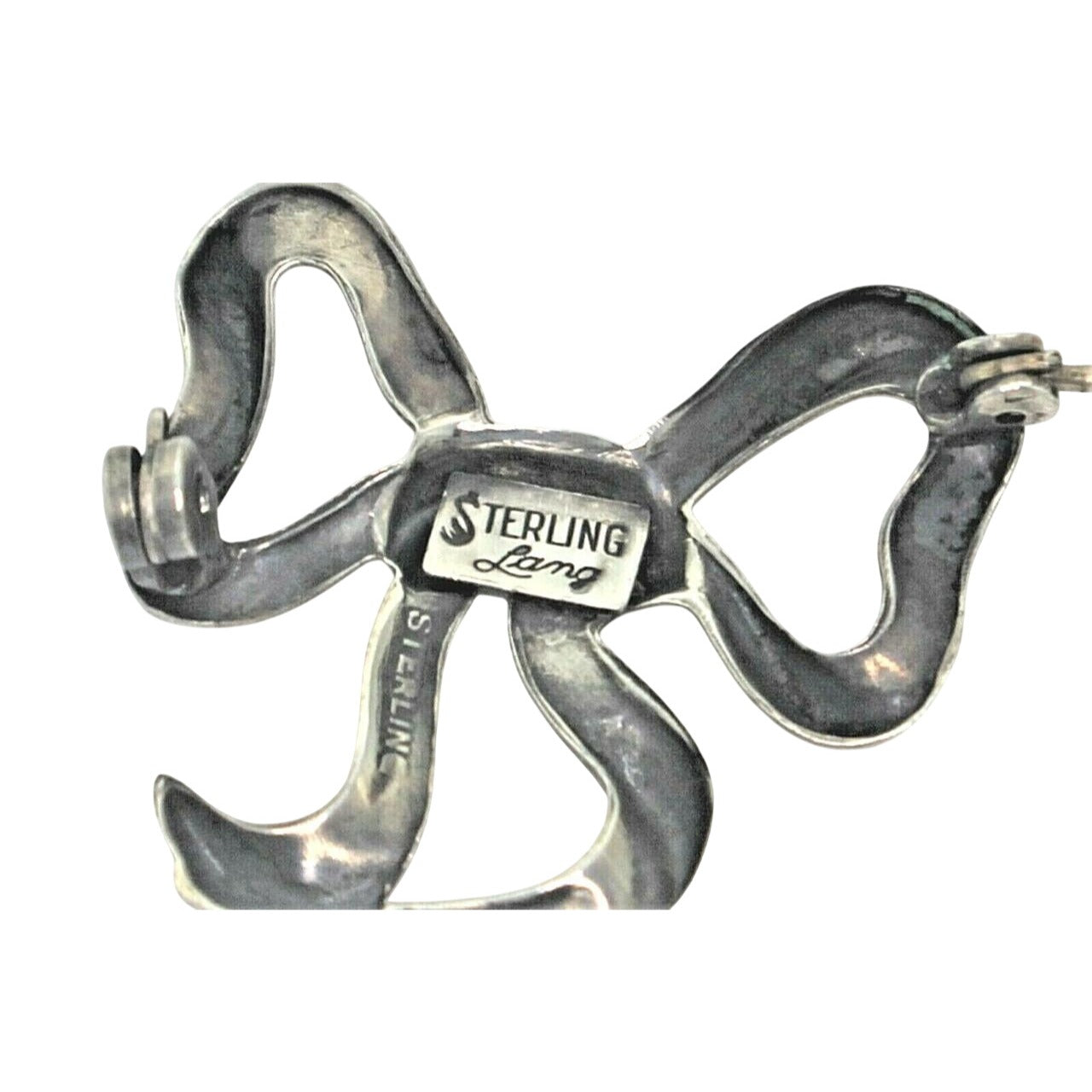 Vintage Bow Pin .925 Sterling Silver 4.3 G By Lang