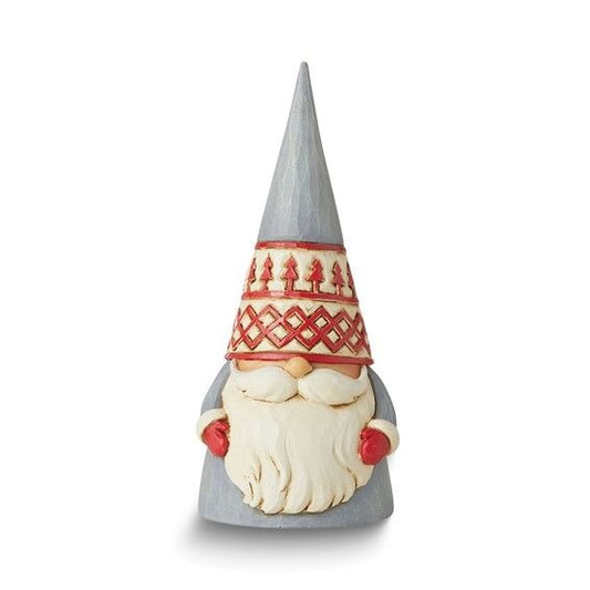 Jim Shore Heartwood Creek God Jul Noel Grey Tree Hat Gnome Figurine