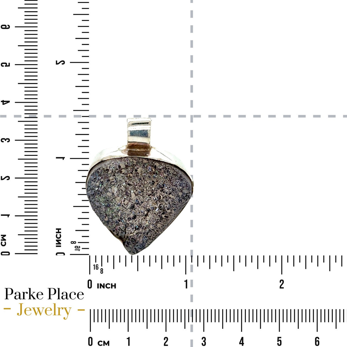 Multicolor Druzy Quartz Solitaire Sterling Silver Pendant 12g