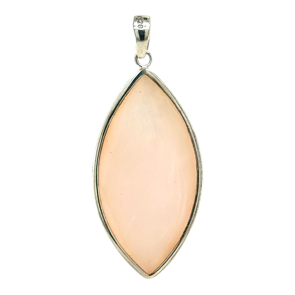 Mother Of Pearl Sterling Silver Marquise Pendant 4.8g