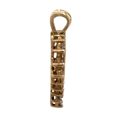 1/3ctw Champagne Diamond Heart Pendant 10k Yellow Gold 1.9g