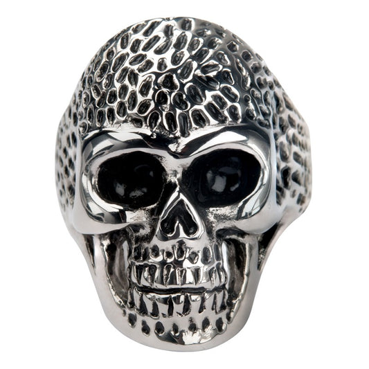 Mens INOX Stainless Steel Skull Ring Size 10