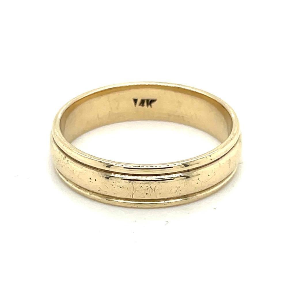 5.2mm Wedding Band Ring 14k Yellow Gold 5.7g Size 10
