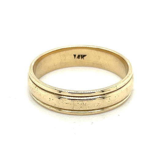 5.2mm Wedding Band Ring 14k Yellow Gold 5.7g Size 10
