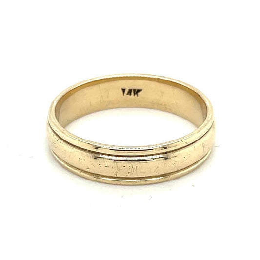 5.2mm Wedding Band Ring 14k Yellow Gold 5.7g Size 10