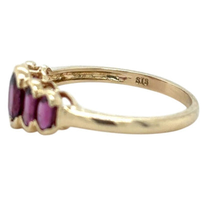 14k Yellow Gold Amethyst Size 6.75 Ring 2.2g