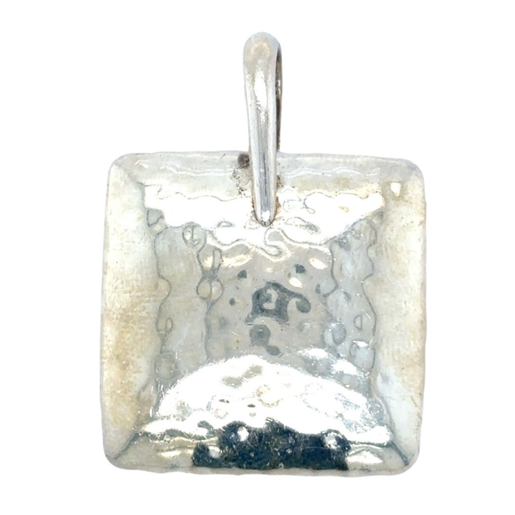 .925 Sterling Silver Square Pendant 20.5g