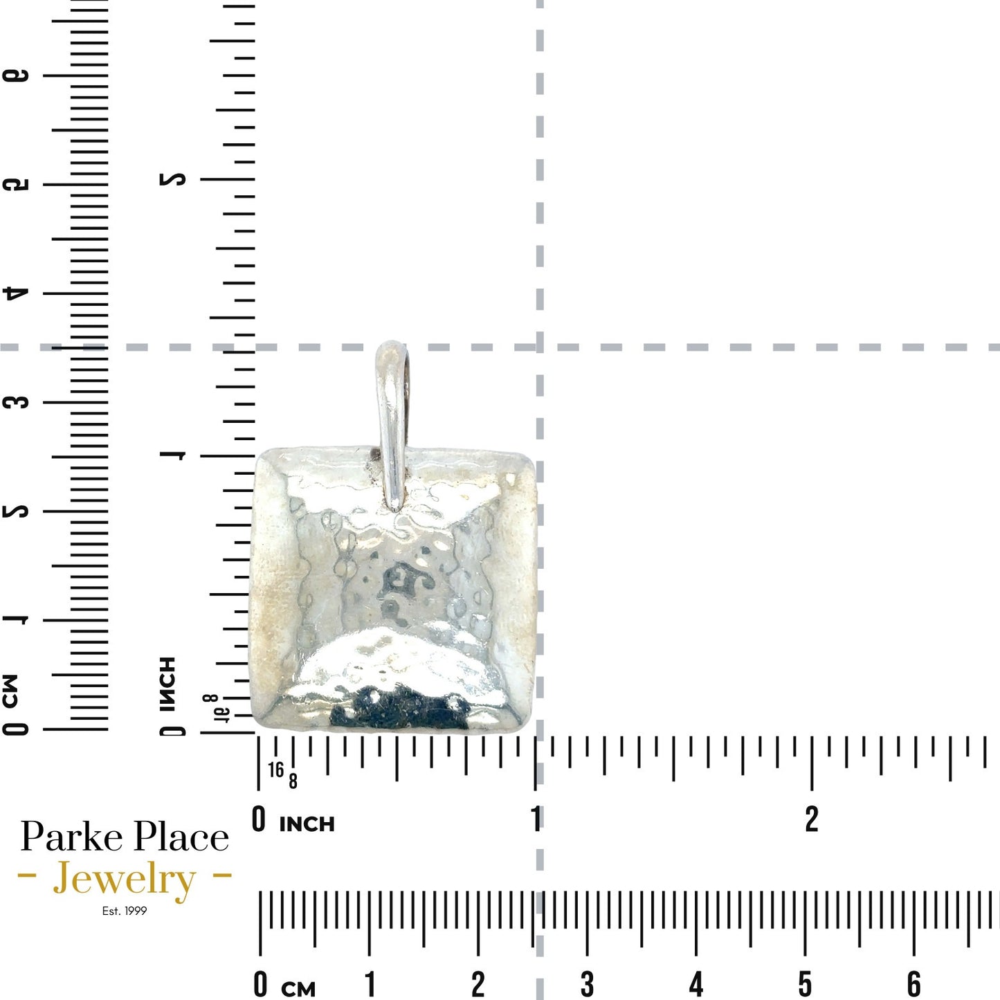 .925 Sterling Silver Square Pendant 20.5g