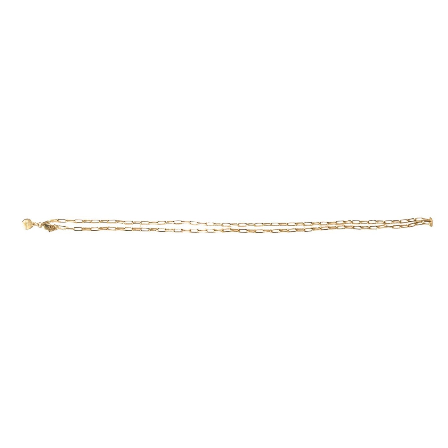 14k Yellow Gold Paperclip Link 17 Inch Chain 2.4g