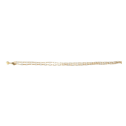 14k Yellow Gold Paperclip Link 17 Inch Chain 2.4g