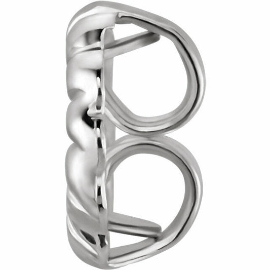 925 Sterling Silver Medium Weight Friction Earring Back 5.2 mm Pad Pair