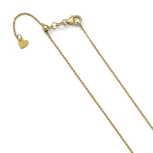 Leslies 10K Yellow Gold Adjustable 0.7mm Box 22 Inches Chain Necklace