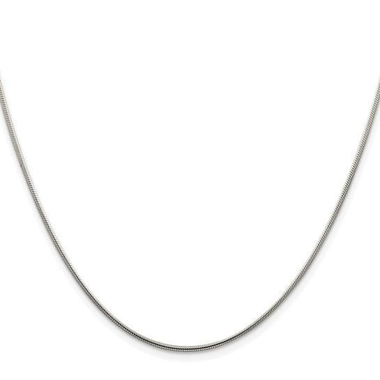 Sterling Silver Rhodium-Plated 1.25mm 20" Snake Chain Necklace