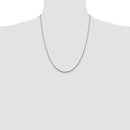 Sterling Silver Rhodium-Plated 1.25mm 20" Snake Chain Necklace