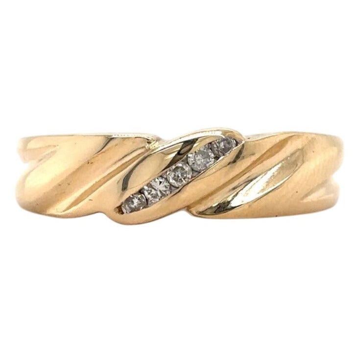 10k Yellow Gold Diamond Accent Size 9.25 Ring 7.5g