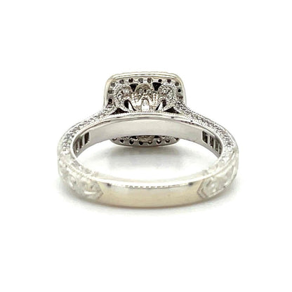 1 1/4 Ct Diamond Engagement Ring 14K White Gold Size 6.5 5.4g