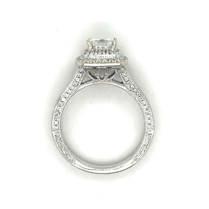 1 1/4 Ct Diamond Engagement Ring 14K White Gold Size 6.5 5.4g