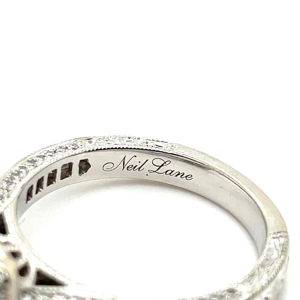 1 1/4 Ct Diamond Engagement Ring 14K White Gold Size 6.5 5.4g