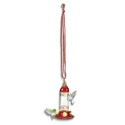 Glass Baron Hummingbird Feeder Handcrafted Glass Ornament