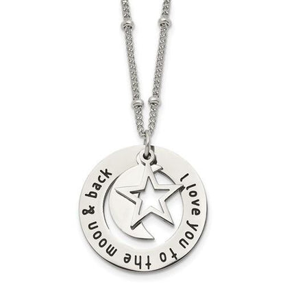 Chisel Stainless Steel I Love You To The Moon & Back