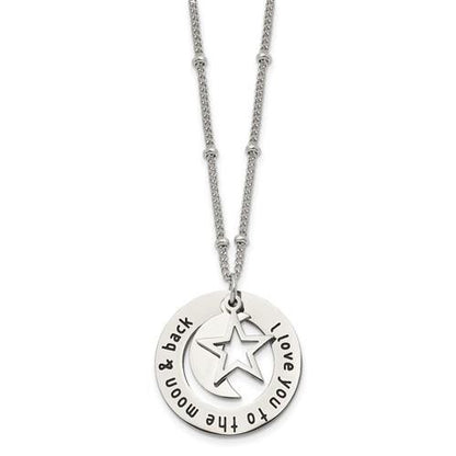 Chisel Stainless Steel I Love You To The Moon & Back