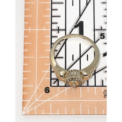 1/4 ct Diamond Solitaire & Accents Ring  14k Gold 4.9g Size 7