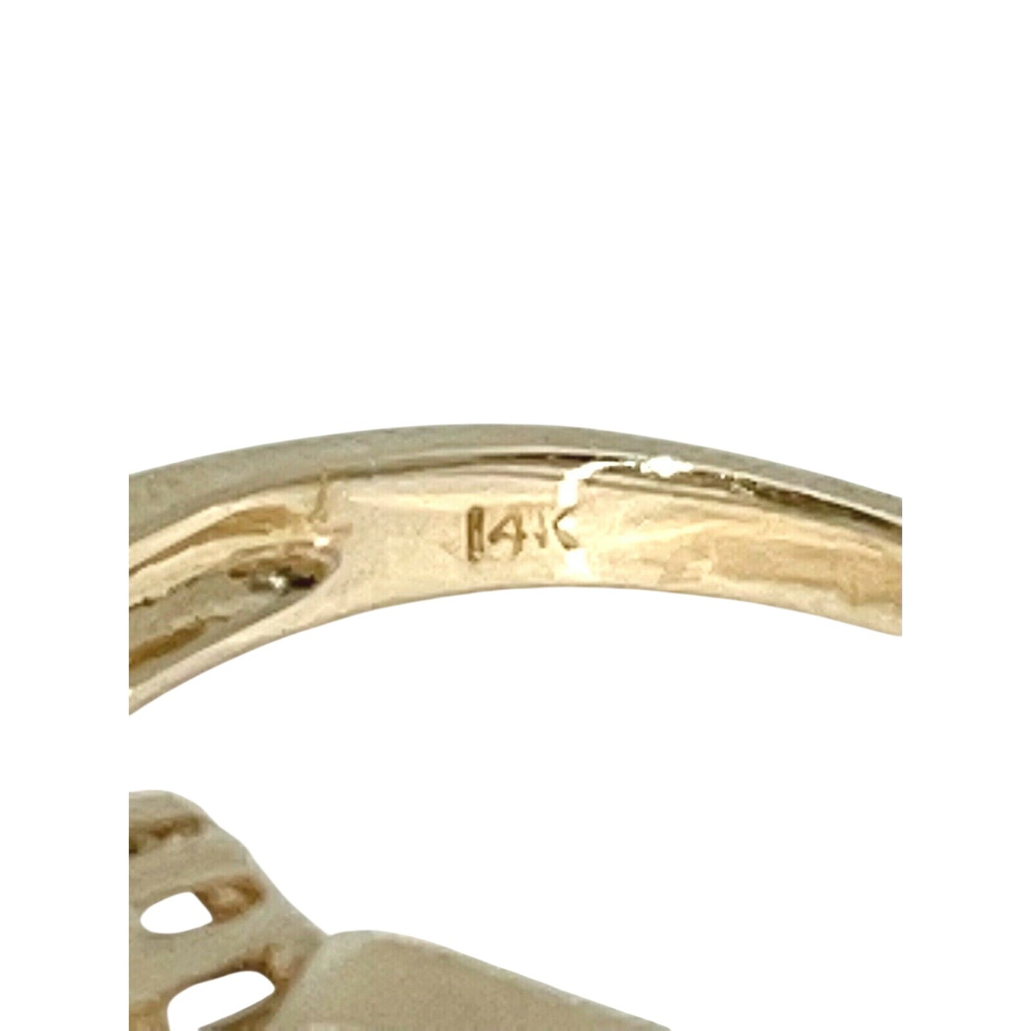 1/4 ct Diamond Solitaire & Accents Ring  14k Gold 4.9g Size 7