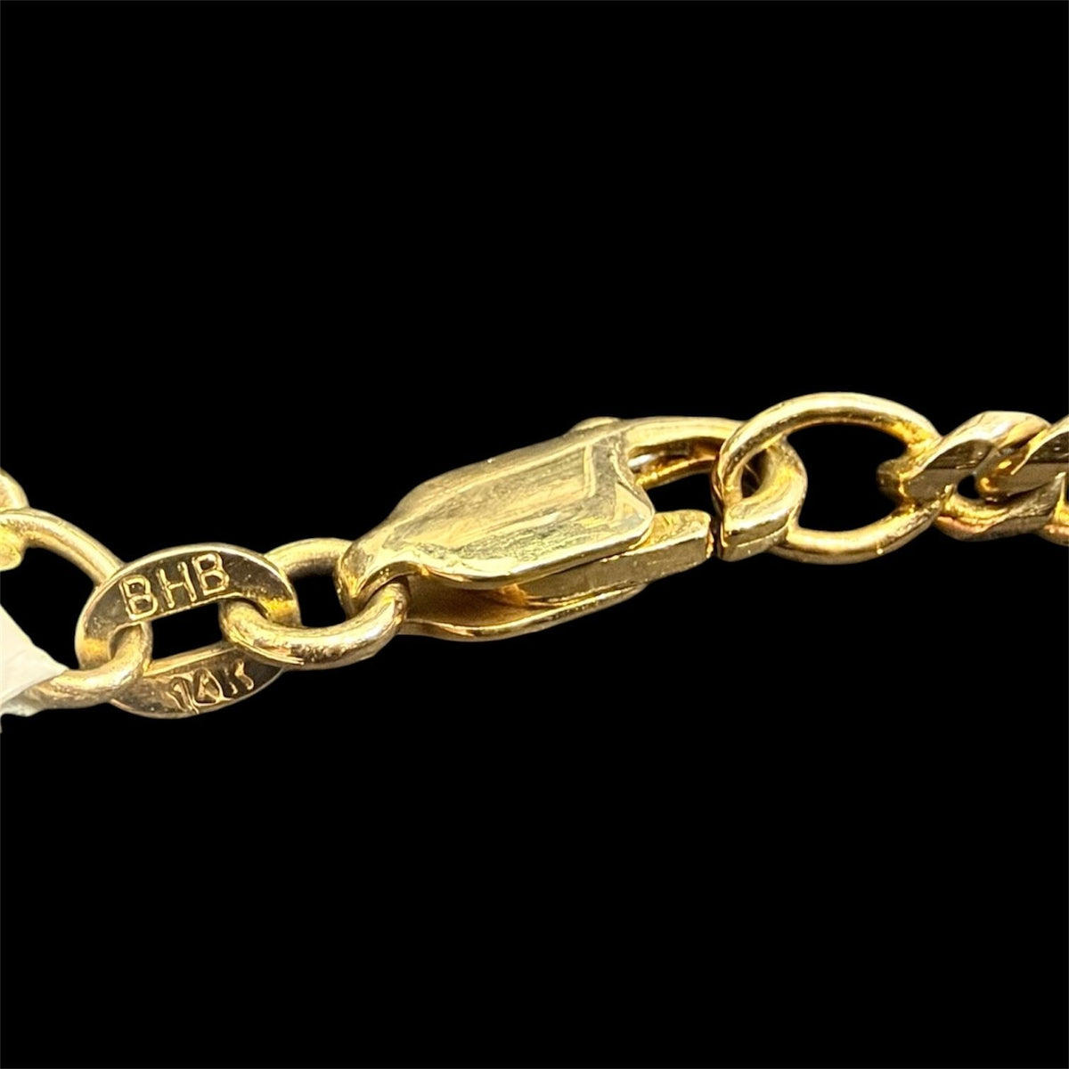 3.3mm 14k Yellow Gold Flat Curb 18 inch Chain Necklace 12.4g