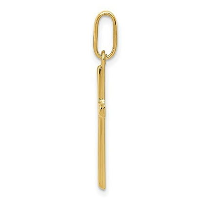 14k Yellow Gold Hollow Cross Pendant
