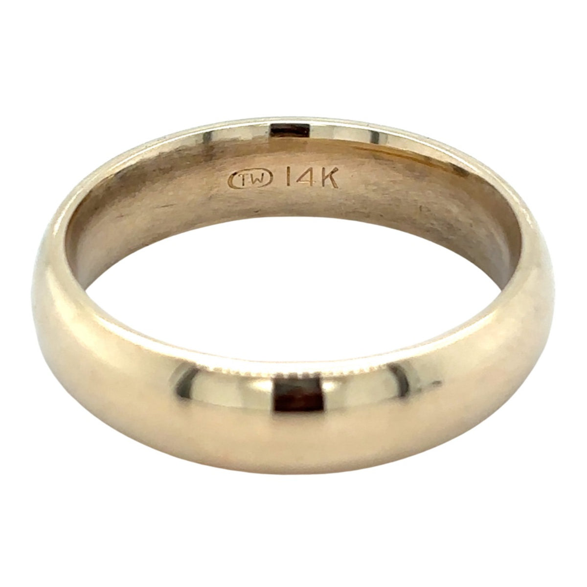 5.5mm Wedding Band Ring 14k Yellow Gold 8.2g Size 10