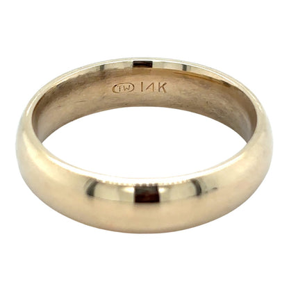 5.5mm Wedding Band Ring 14k Yellow Gold 8.2g Size 10