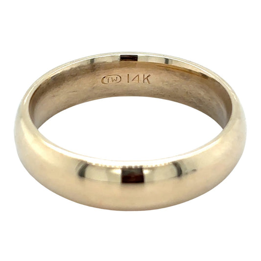 5.5mm Wedding Band Ring 14k Yellow Gold 8.2g Size 10